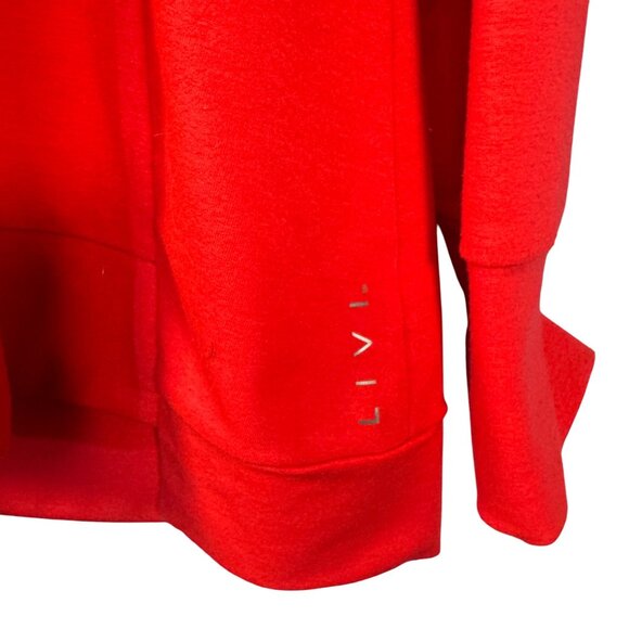 Livi Active Red Long Sleeve Top Size 22/24 Plus Comfortable Crewneck - Picture 5 of 7